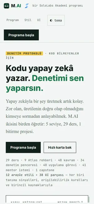 M.AI ekranı